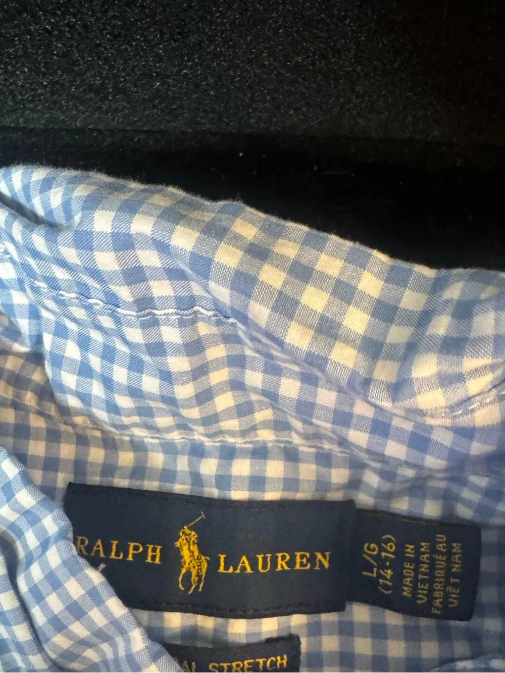 Polo by Ralph Lauren Boys Blue Gingham Button-Down Shirt